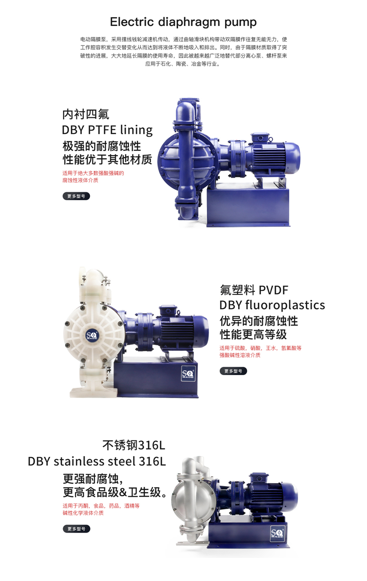 DBY-80PVDF氟塑料电动隔膜泵